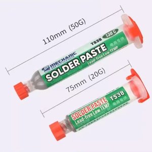 Pasta BGA Mechanic TS38, Sn 42%, Bi 58%, 138 °C, 20 g
