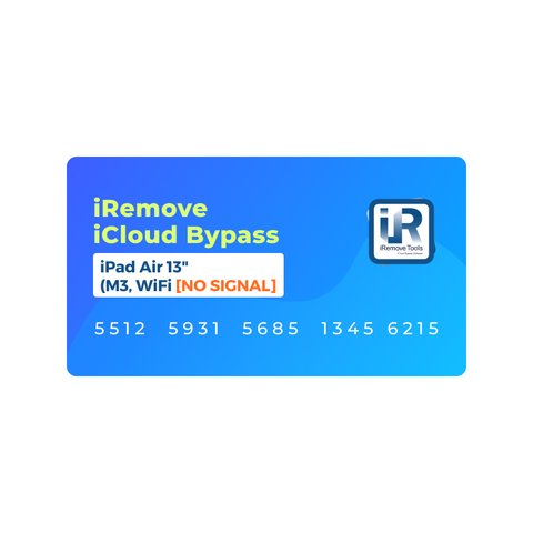 iCloud Bypass for iPad Air 13 inch M3, WiFi  [NO SIGNAL]