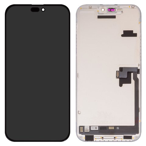 Pantalla LCD Wextom puede usarse con iPhone 16 Pro Max, negro, con marco, HC, sin error, OLED  soft, Diagnosable, 120Hz