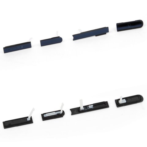 Бокова заглушка для Sony C6602 L36h Xperia Z, C6603 L36i Xperia Z, C6606 L36a Xperia Z, повний комплект, чорна