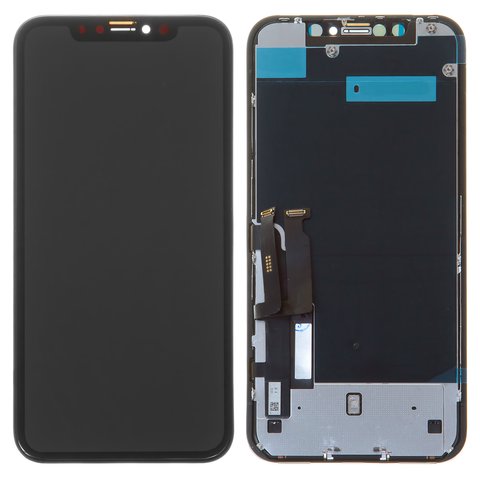 Дисплей  iPhone XR, чорний, із сенсорним екраном, з рамкою, Original PRC 