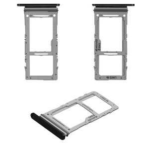 Держатель SIM карты для Samsung N975F Galaxy Note 10 Plus, черный, dual SIM, aura black