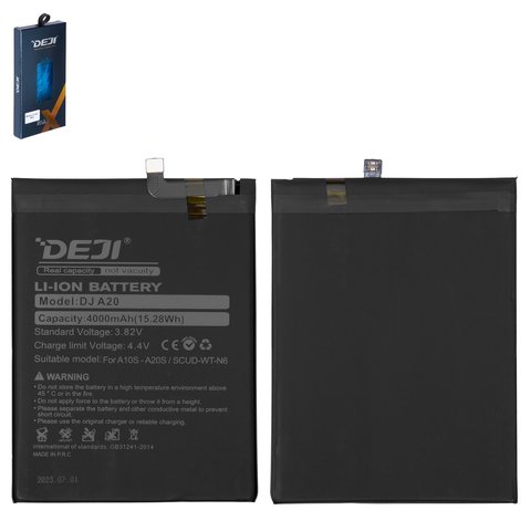 Аккумулятор Deji SCUD WT N6 для Samsung A107 Galaxy A10s, A107F DS Galaxy A10s, A207 Galaxy A20s, A207F DS Galaxy A20s, A215 Galaxy A21, Li ion, 3,82 B, 4000 мАч