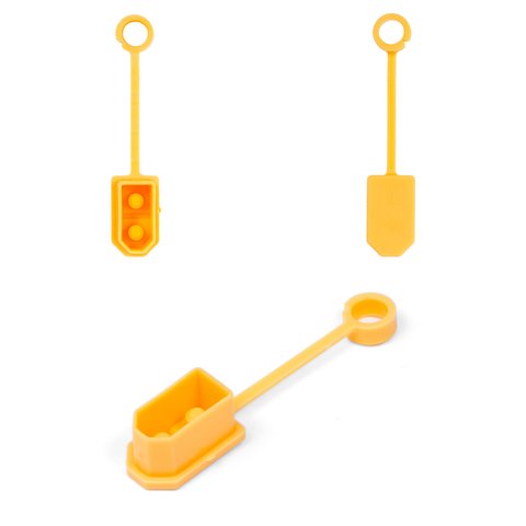 Заглушка XT60 F, жовта, з тримачем кабеля