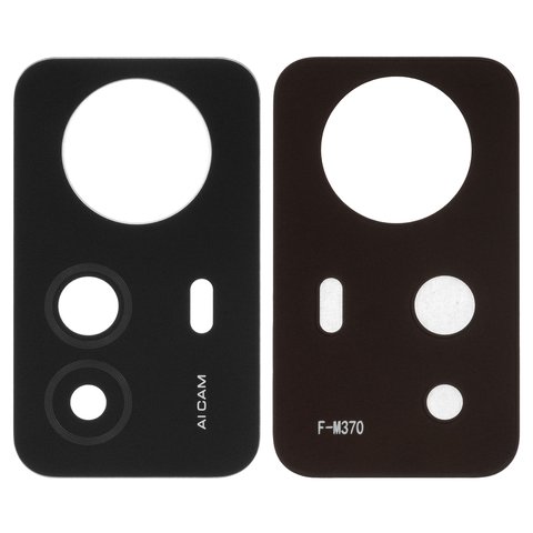 Стекло камеры для Xiaomi Redmi Note 12S, черное, без рамки, big