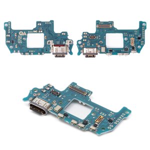 Шлейф для Samsung A556 Galaxy A55, коннектора зарядки, с микрофоном, с компонентами, Сopy, плата зарядки