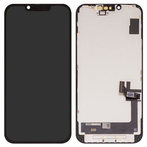 Дисплей для iPhone 14, чорний, з рамкою, без помилки, Box , OLED , GXQC soft