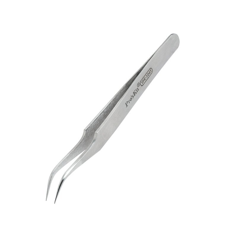 Fine Tip Curved Tweezers Pro'sKit 1PK-104T - ToolBoom